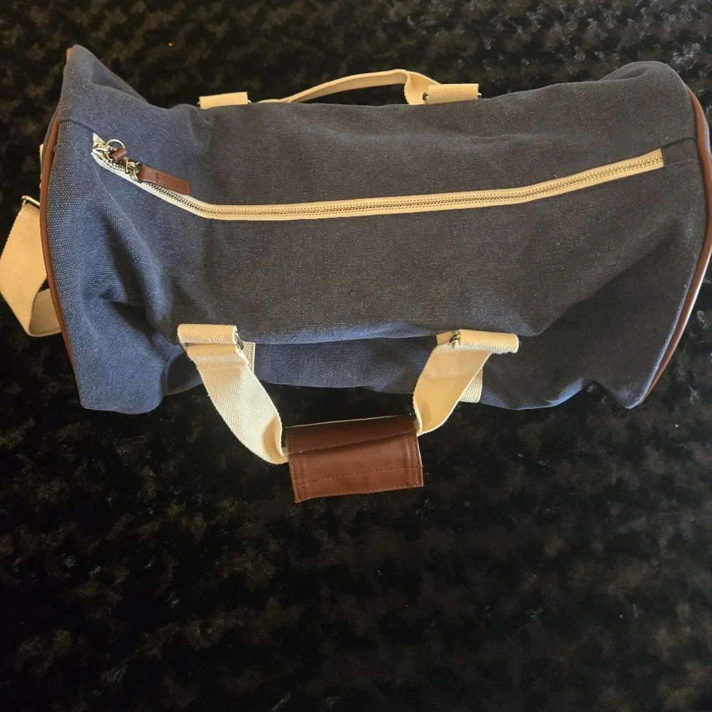 Collars & Co. Denim Gym Bag/Travel Carry-on Bag